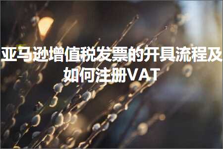 跨境电商知识:亚马逊增值税发票的开具流程及如何注册VAT